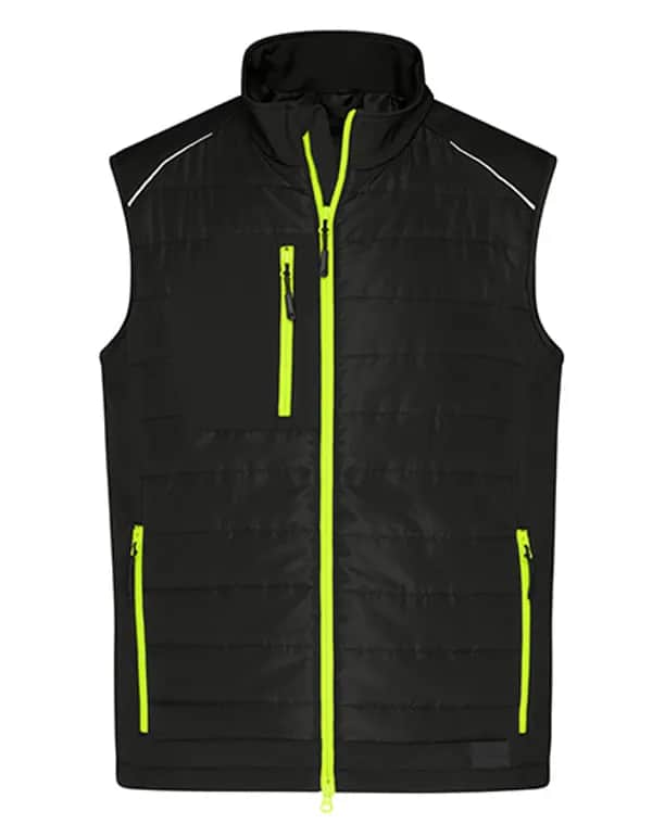 Men´s Hybrid Vest - Black/Neon Yellow