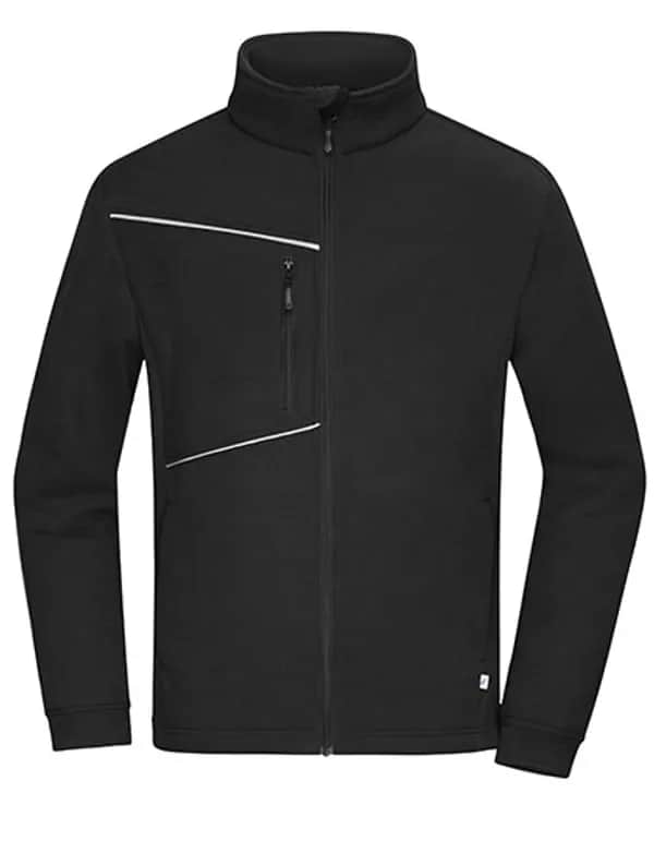 Fleece Jacket - Corduroy Look - Black