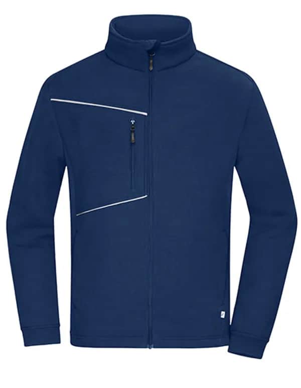 Fleece Jacket - Corduroy Look - Navy