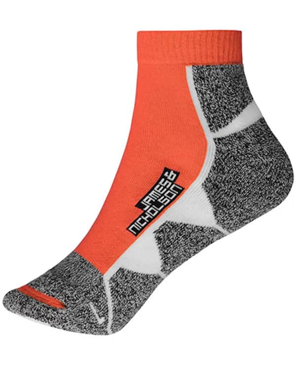 Sport Sneaker Socks - Bright Orange/White