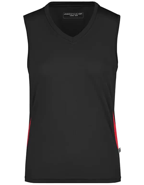 Ladies´ Running Tank - Black/Red
