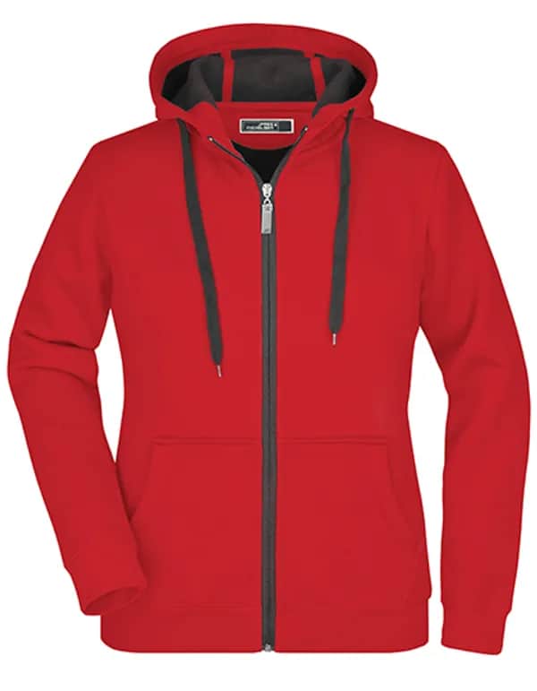 Ladies´ Doubleface Jacket - Red/Carbon