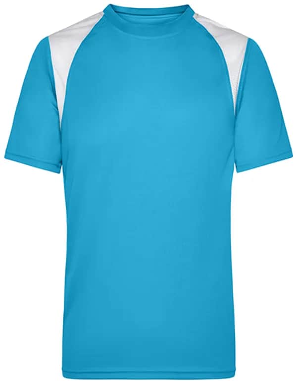 Men´s Running-T - Turquoise/White
