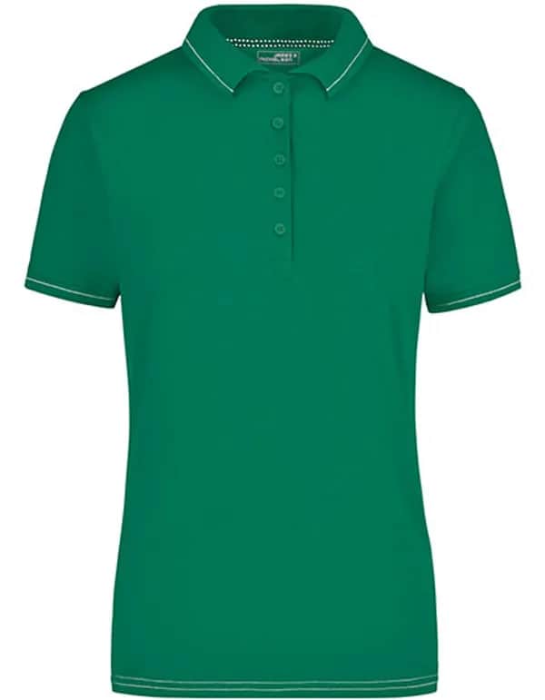 Ladies´ Elastic Polo - Irish Green/White