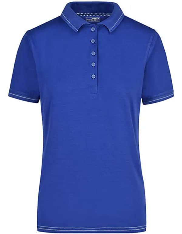 Ladies´ Elastic Polo - Royal/White