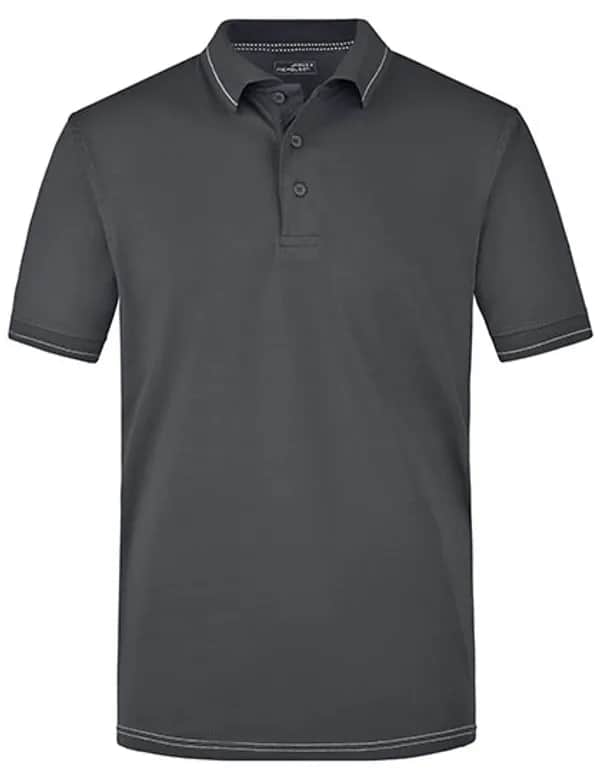 Men´s Elastic Polo - Graphite (Solid)/White