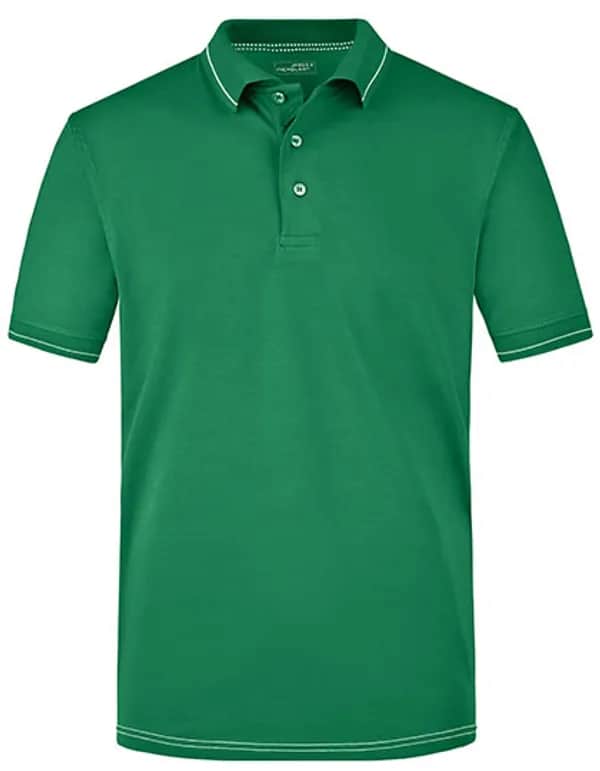 Men´s Elastic Polo - Irish Green/White