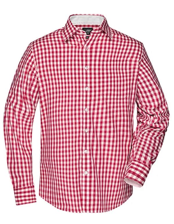 Men´s Checked Shirt - Red/White