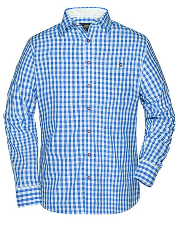 Men´s Traditional Shirt - Royal/White