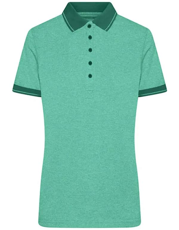 Ladies´ Heather Polo - Green Melange/Dark Green