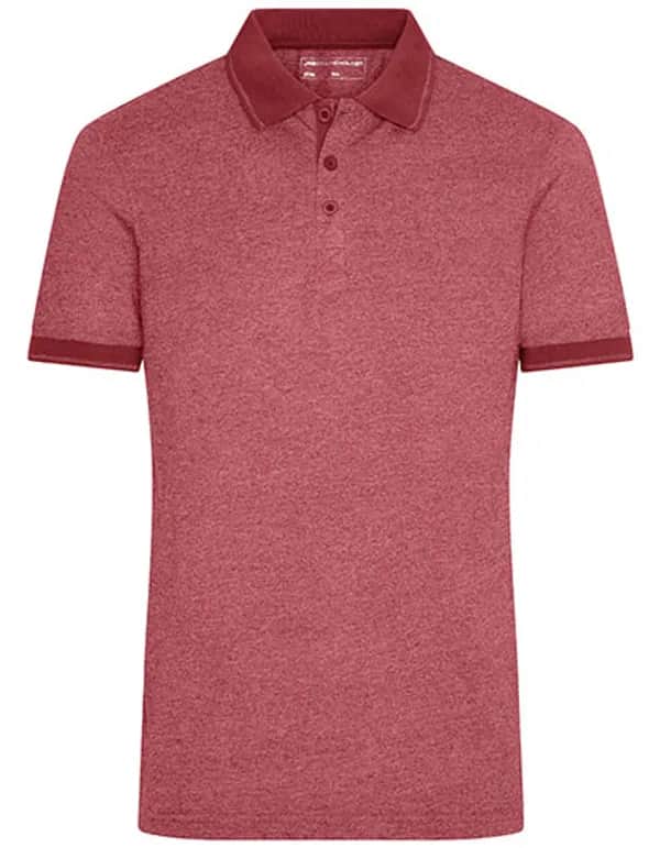 Men´s Heather Polo - Wine Melange/Wine