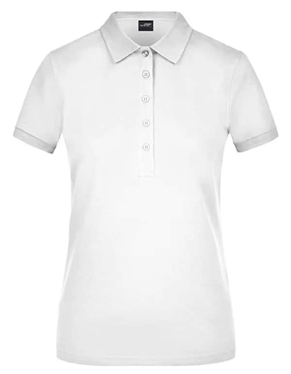 Ladies´ Elastic Polo Piqué - White