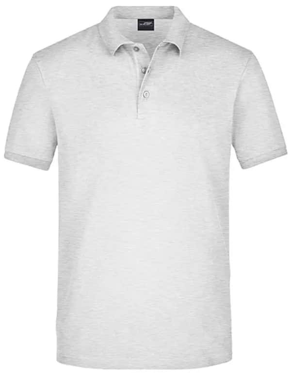 Men´s Elastic Polo Piqué - Grey Heather