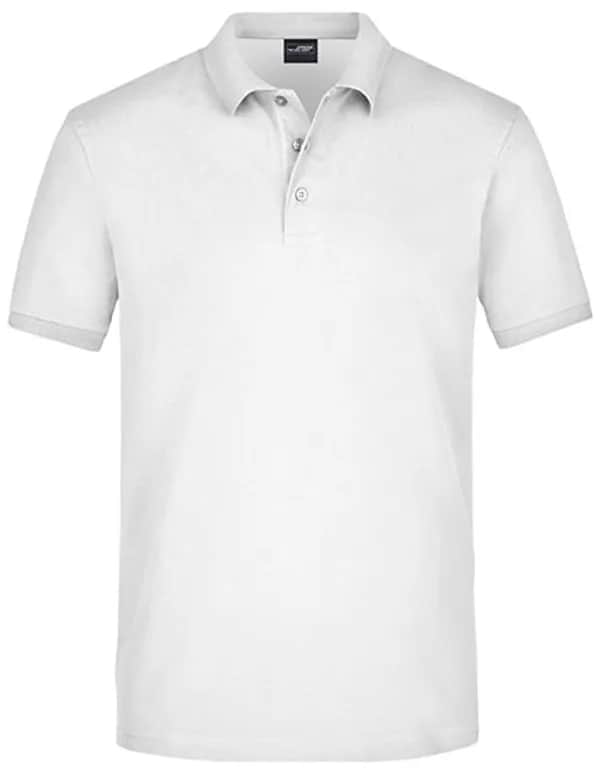 Men´s Elastic Polo Piqué - White