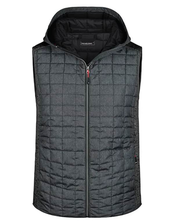 Men´s Knitted Hybrid Vest - Grey Melange/Anthracite Melange
