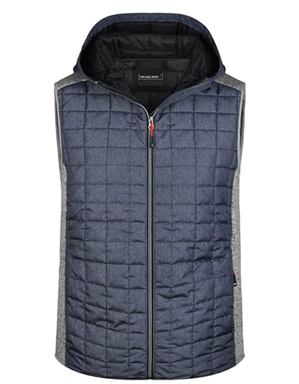 Men´s Knitted Hybrid Vest - Light Melange/Anthracite Melange