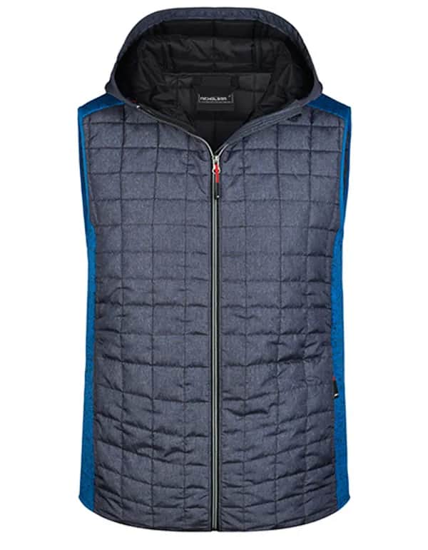 Men´s Knitted Hybrid Vest - Royal Melange/Anthracite Melange