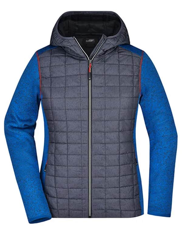 Ladies´ Knitted Hybrid Jacket - Royal Melange/Anthracite Melange