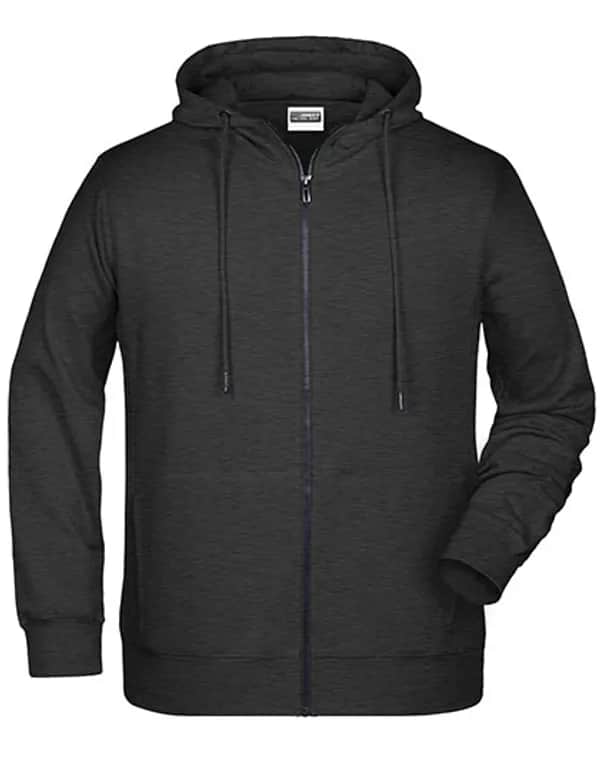 Men´s Zip-Hoody - Black Heather