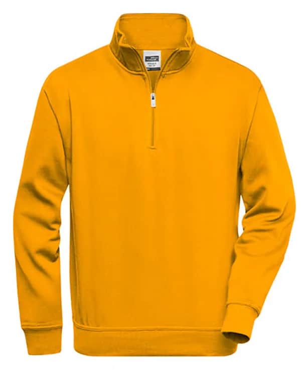 Workwear Half Zip Sweat - Gold Yellow