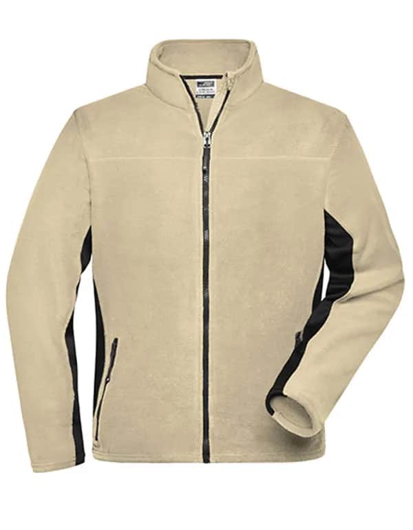 Men´s Workwear Fleece Jacket -STRONG- - Stone/Black