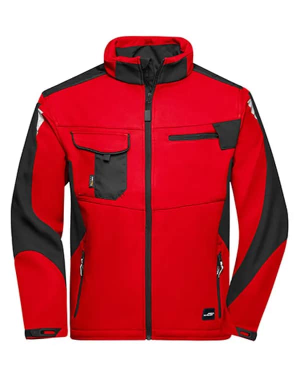 Workwear Softshell Jacket -STRONG- - Red/Black