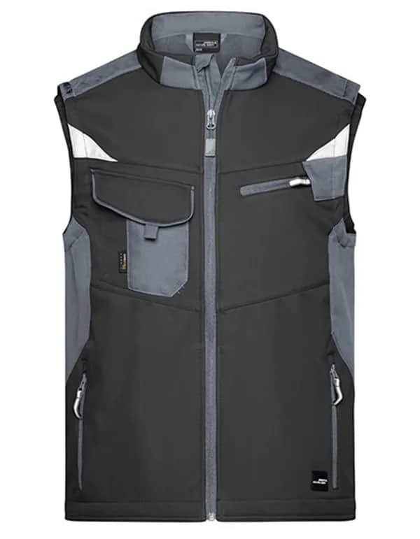 Workwear Softshell Vest -STRONG- - Black/Carbon