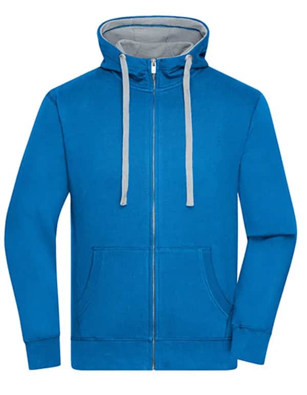 Men´s Lifestyle Zip-Hoody - Cobalt/Grey Heather