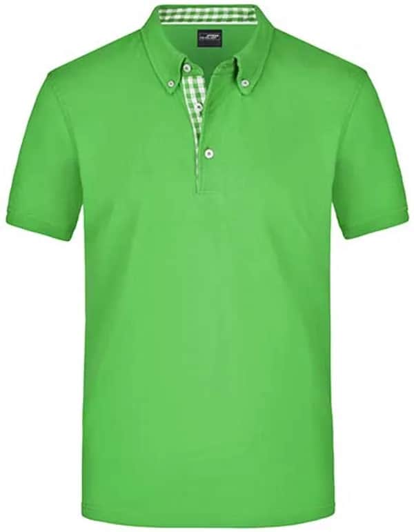 Men´s Plain Polo - Lime Green/Lime Green/White