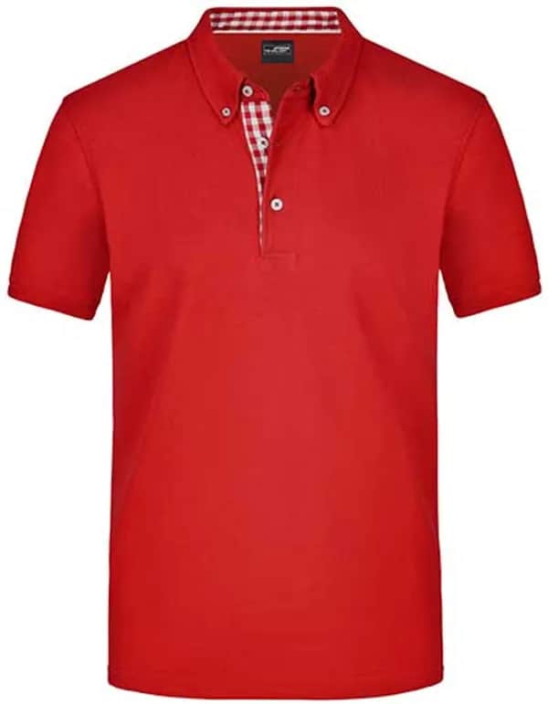 Men´s Plain Polo - Red/Red/White