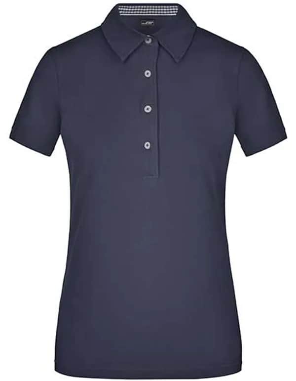 Ladies´ Plain Polo - Navy/Navy/White
