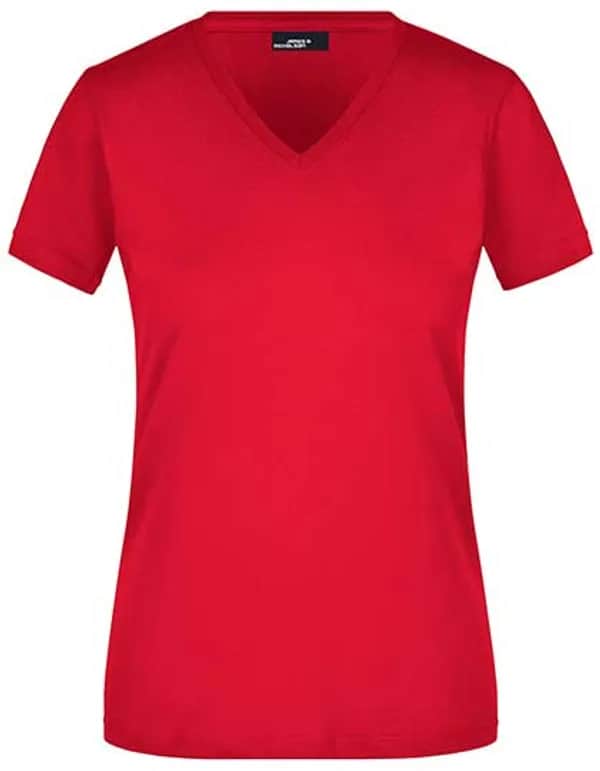 Ladies´ Slim Fit V-T - Red