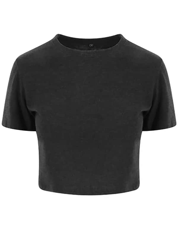 Women´s Tri-Blend Cropped T - Heather Black