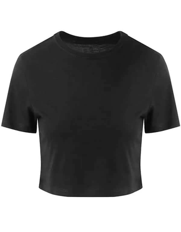Women´s Tri-Blend Cropped T - Solid Black