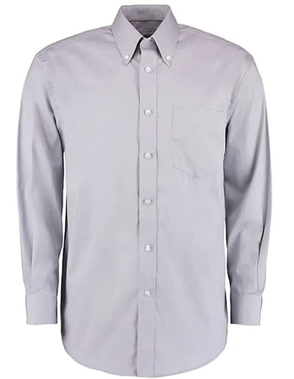 Men´s Classic Fit Premium Oxford Shirt Long Sleeve - Silver Grey (Solid)