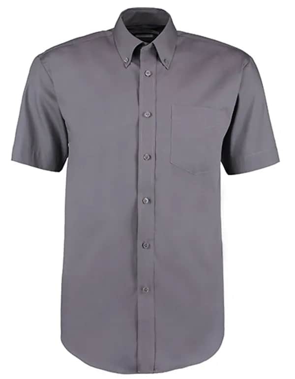 Men´s Classic Fit Premium Oxford Shirt Short Sleeve - Charcoal