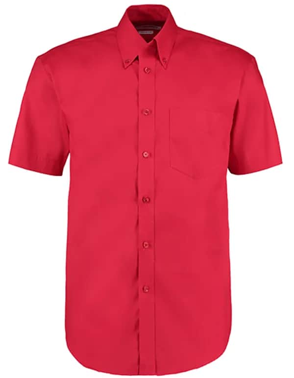 Men´s Classic Fit Premium Oxford Shirt Short Sleeve - Red