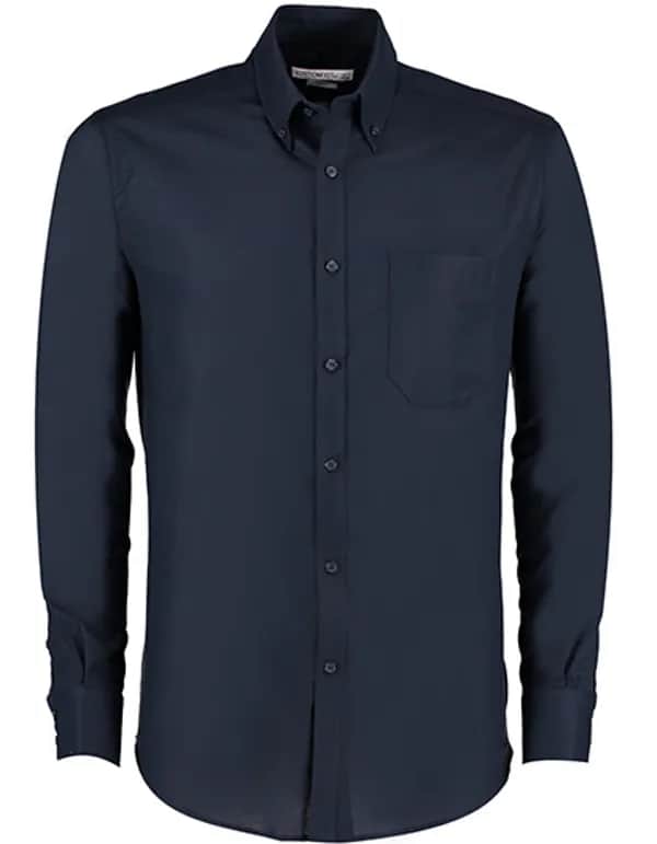 Men`s Slim Fit Workwear Oxford Shirt Long Sleeve - French Navy