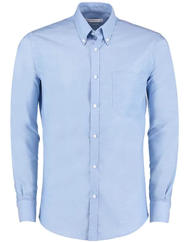 Men`s Slim Fit Workwear Oxford Shirt Long Sleeve - Light Blue