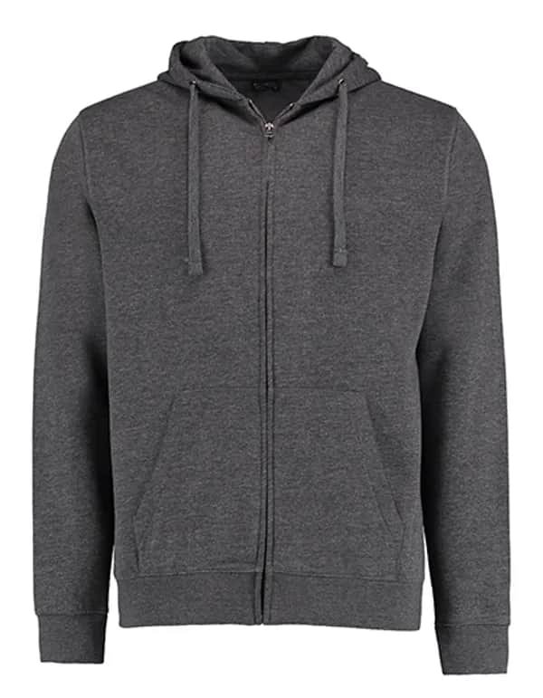 Regular Fit Superwash® 60° Zipped Hoodie - Dark Grey Marl