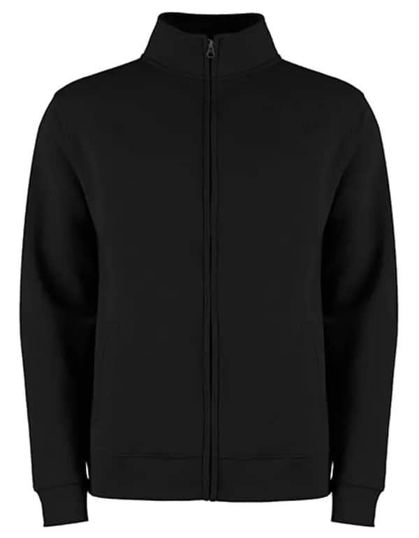 Regular Fit Zipped Sweatshirt - Black