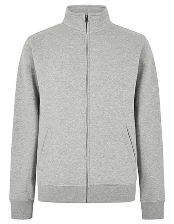 Regular Fit Zipped Sweatshirt - Heather Grey