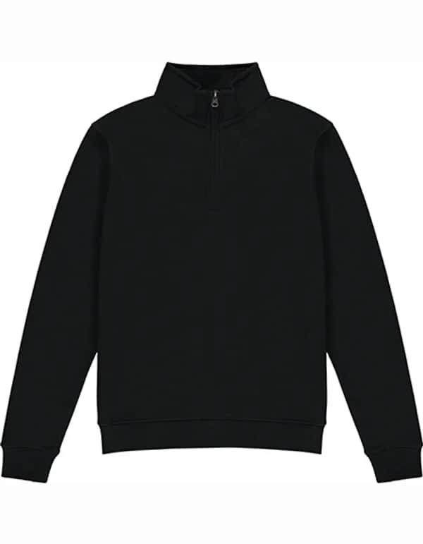 Regular Fit 1/4 Zip Sweatshirt - Black