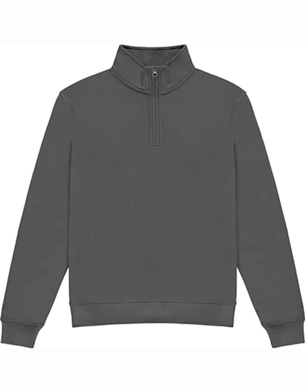 Regular Fit 1/4 Zip Sweatshirt - Dark Grey