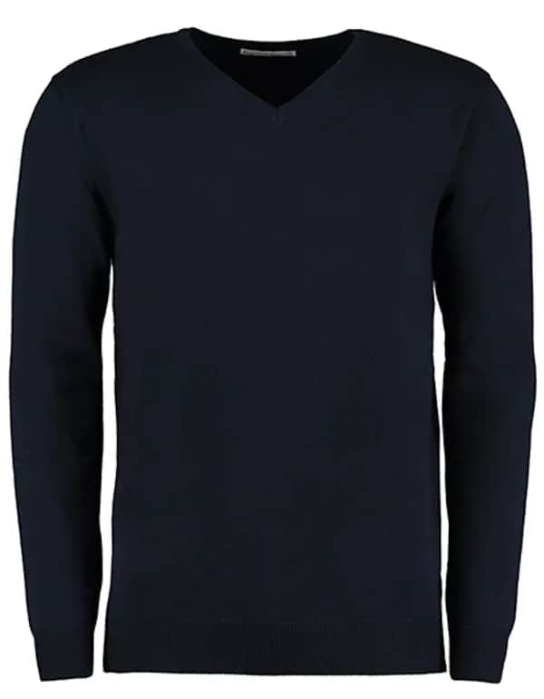 Regular Fit Arundel V-Neck Sweater - Navy