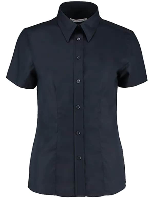 Women´s Tailored Fit Workwear Oxford Shirt Short Sleeve - French Navy