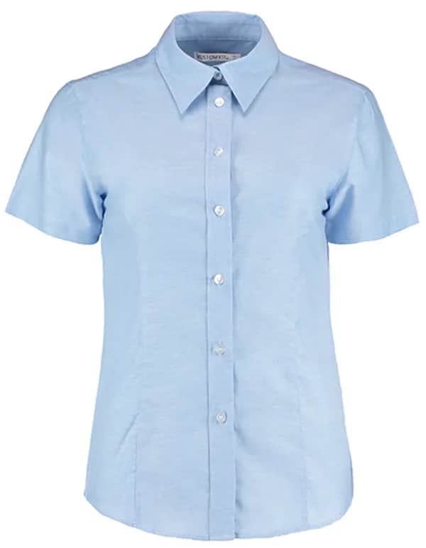 Women´s Tailored Fit Workwear Oxford Shirt Short Sleeve - Light Blue