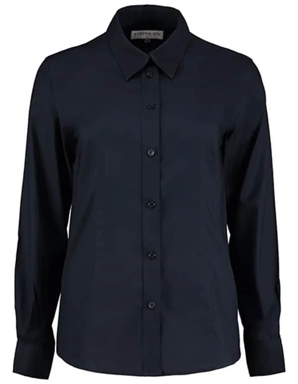 Women´s Tailored Fit Workwear Oxford Shirt Long Sleeve - French Navy