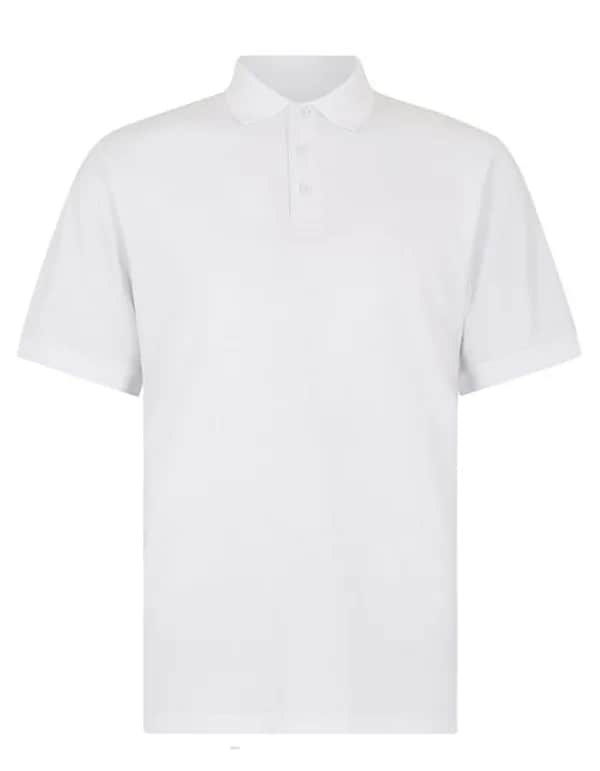 Regular Fit Superwash® 60° Jersey Polo - White