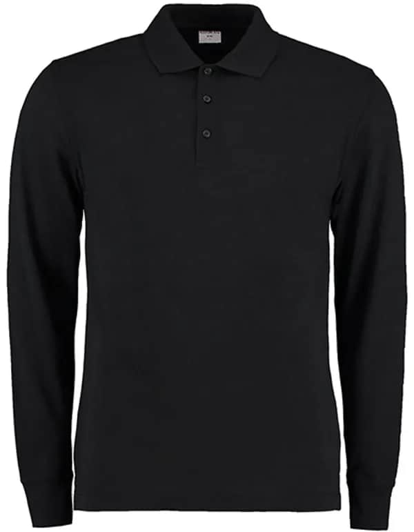 Men´s Classic Fit Long Sleeve Polo Shirt - Black